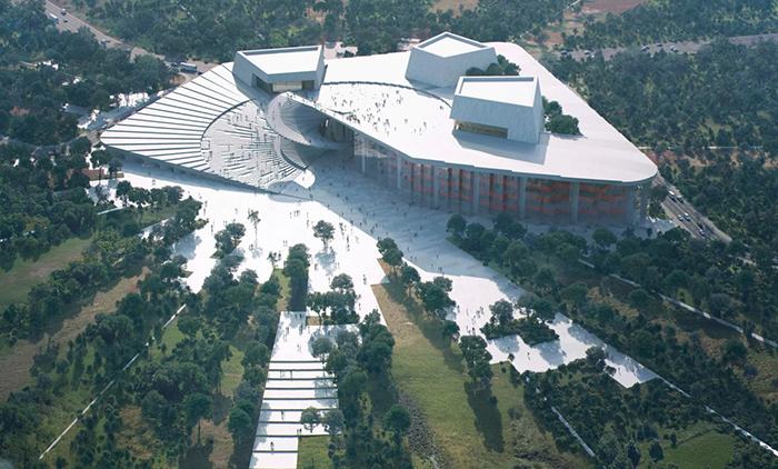 Ópera de Shanghái con estructura de acero