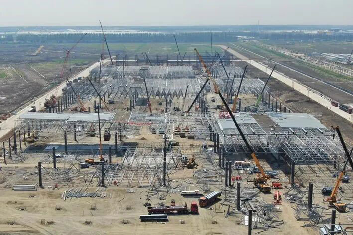Fábrica de estructuras de acero para Tesla