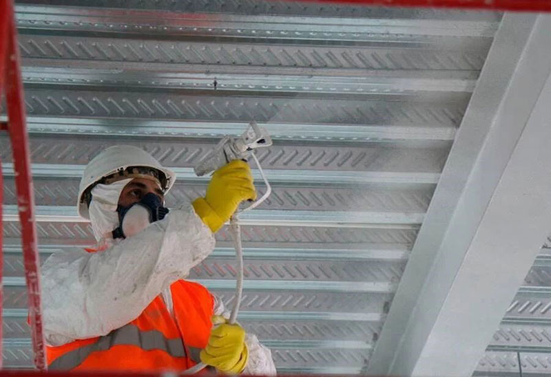 Sistema de estructura de acero ignífuga