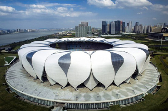 Estructura de celosía espacial en la construcción de estadios deportivos